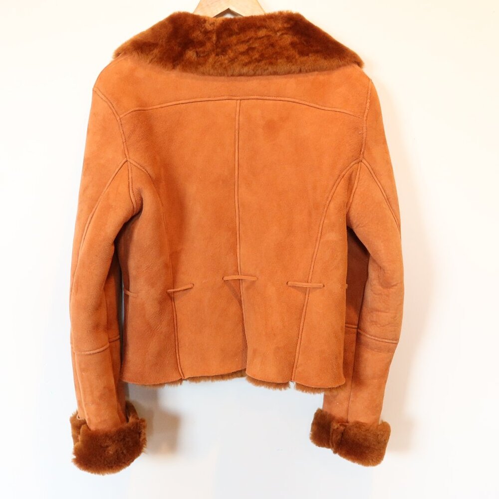 Wilsons vintage Leather Brown shearling fur lined Jacket - Picture 6 of 15